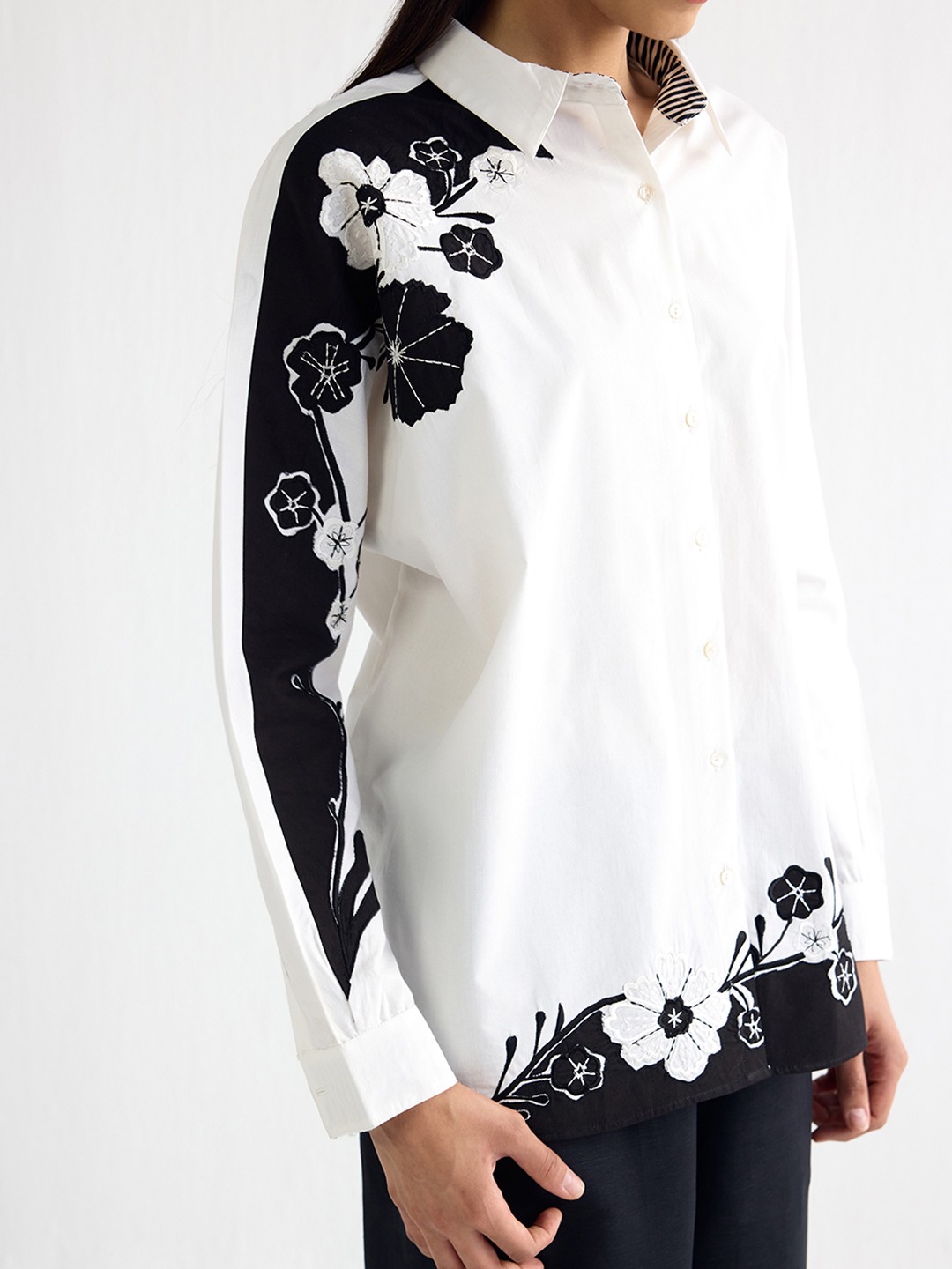 White Applique Wabi Sabi Shirt