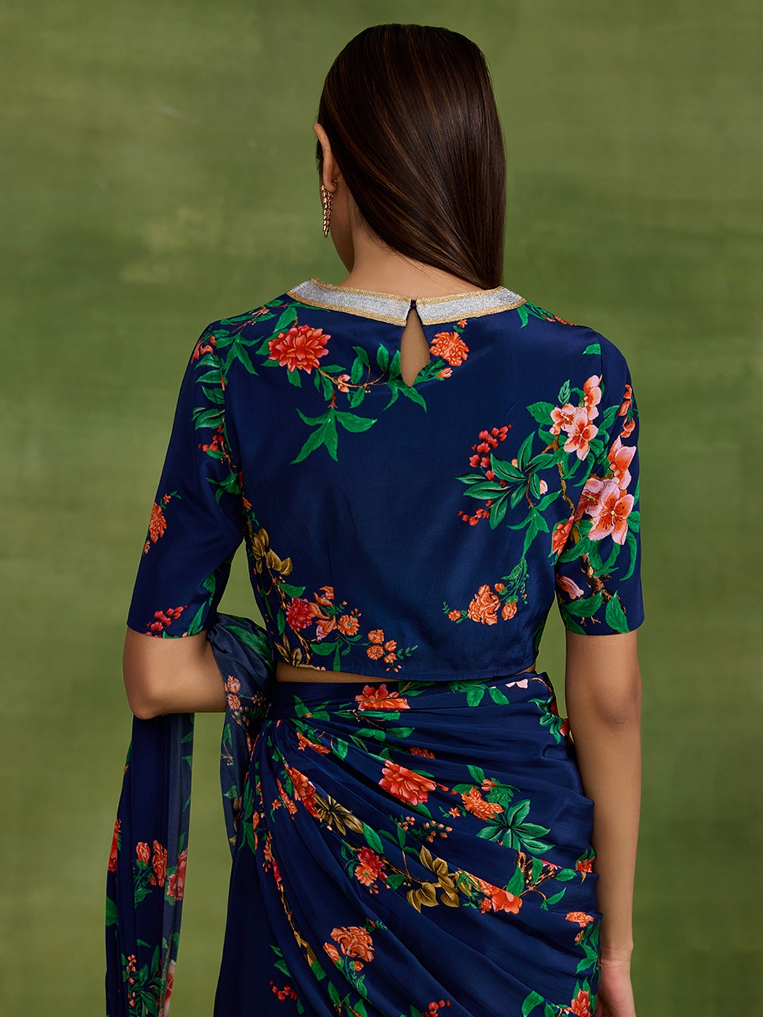 Chinoiserie Blue Printed Top