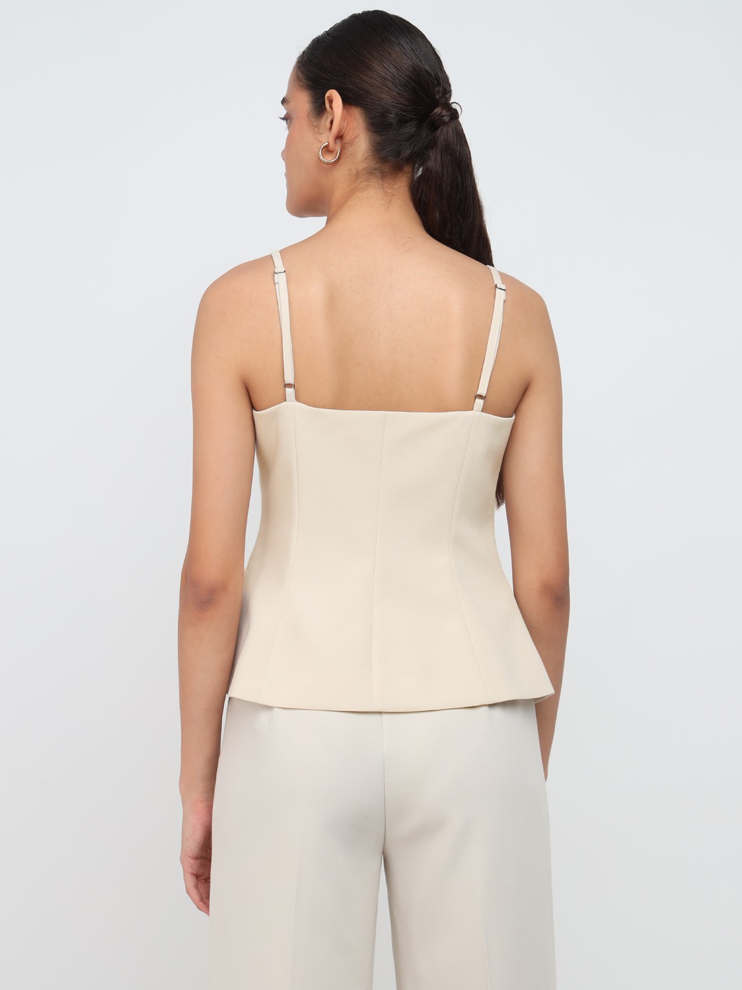 Beige Tailored Top