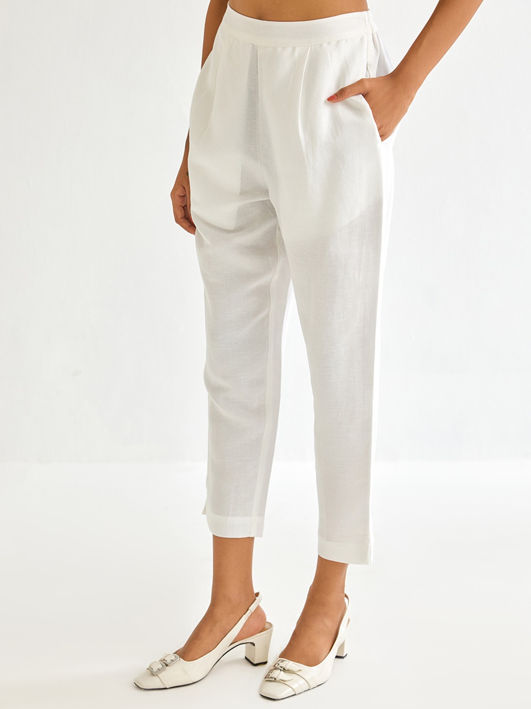 White Slim Trouser