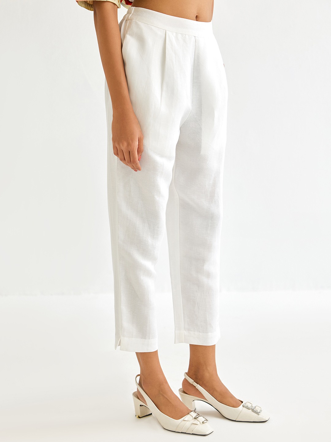 White Slim Trouser