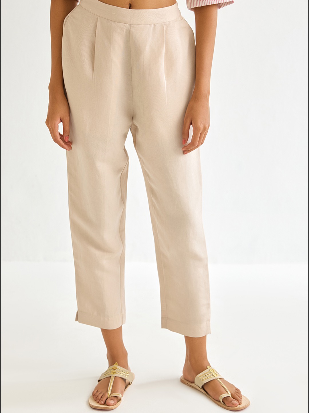 Beige Slim Trouser