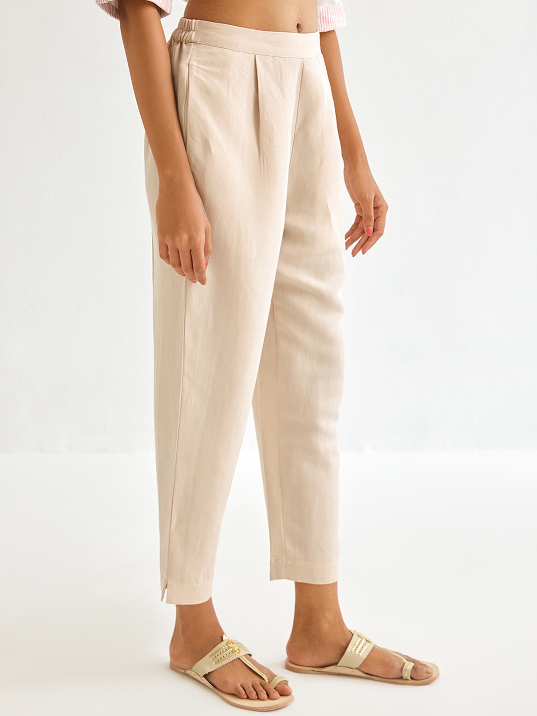 Beige Slim Trouser