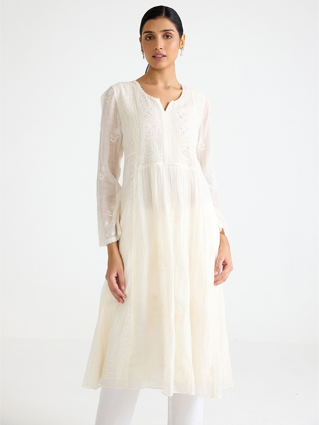 White Chikankari Kurta