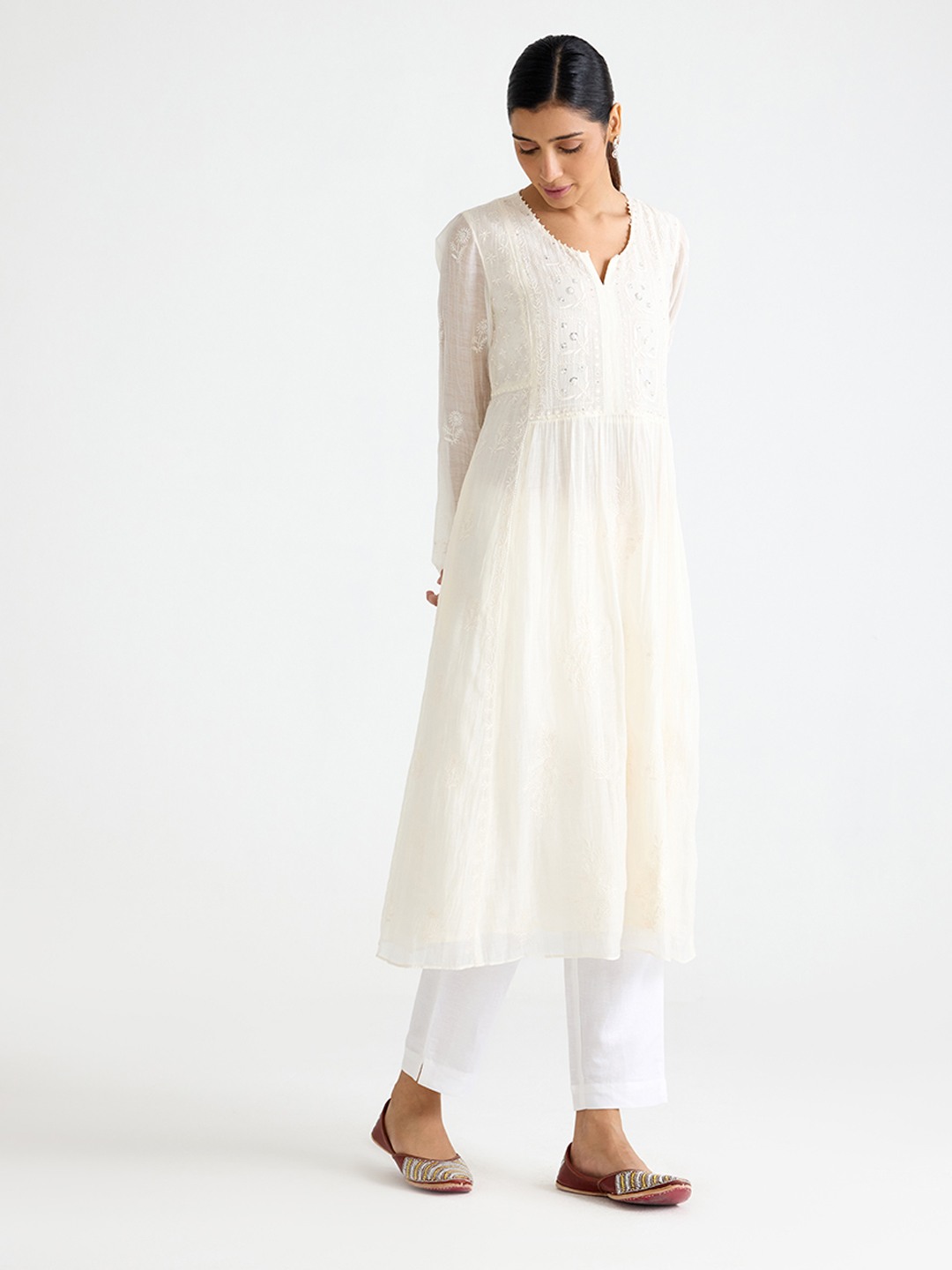 White Chikankari Kurta
