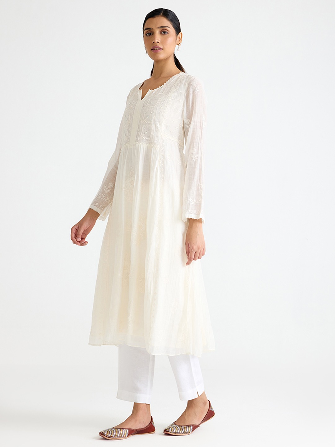 White Chikankari Kurta