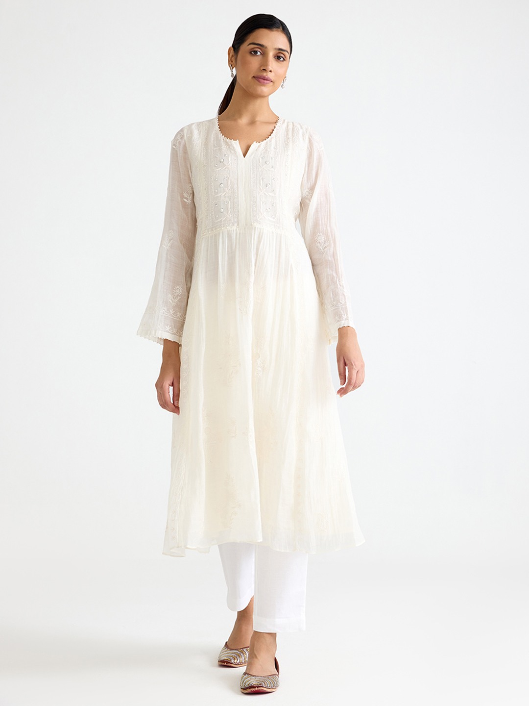 White Chikankari Kurta