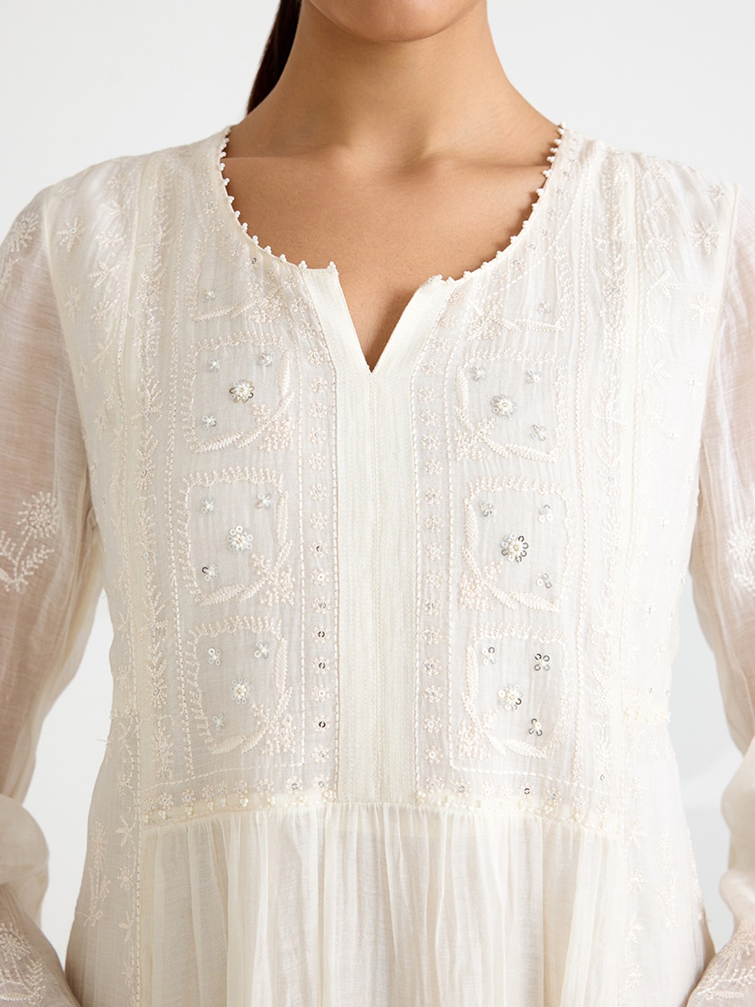 White Chikankari Kurta