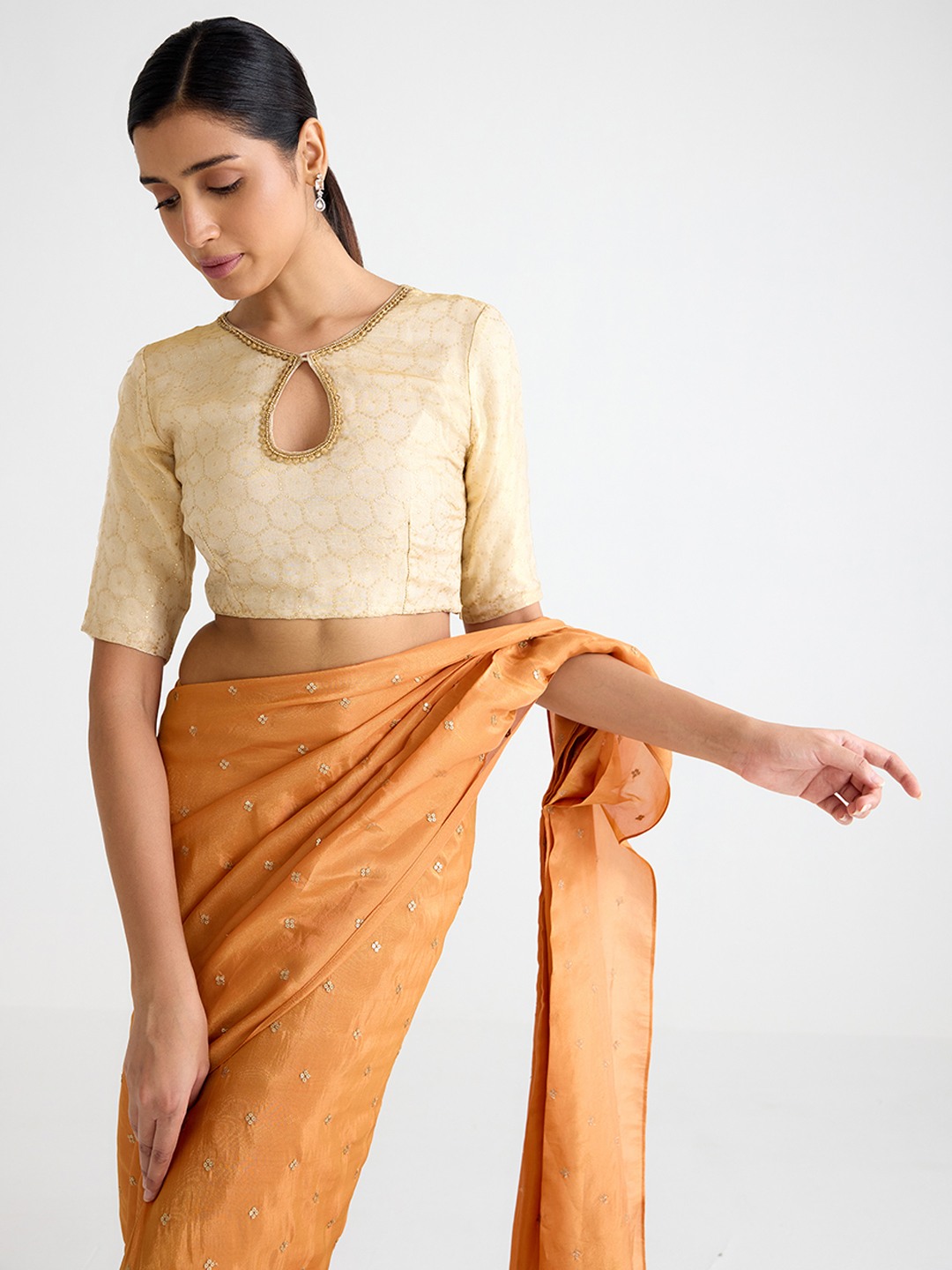 Gold Embroidered Top