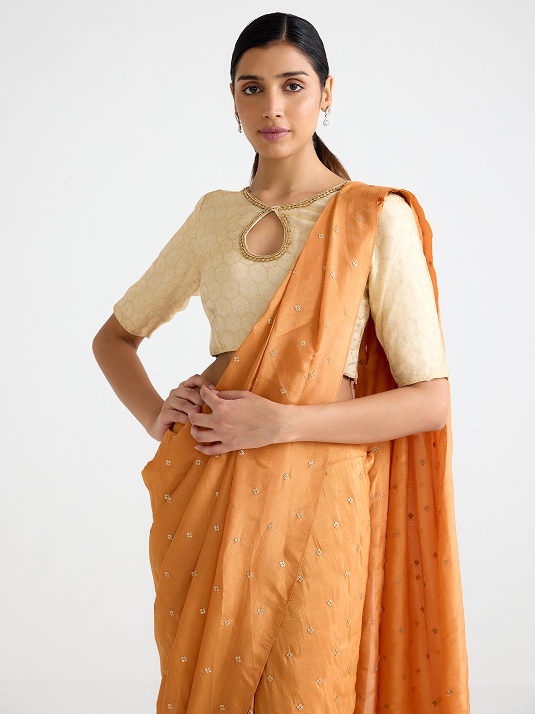 Gold Embroidered Top