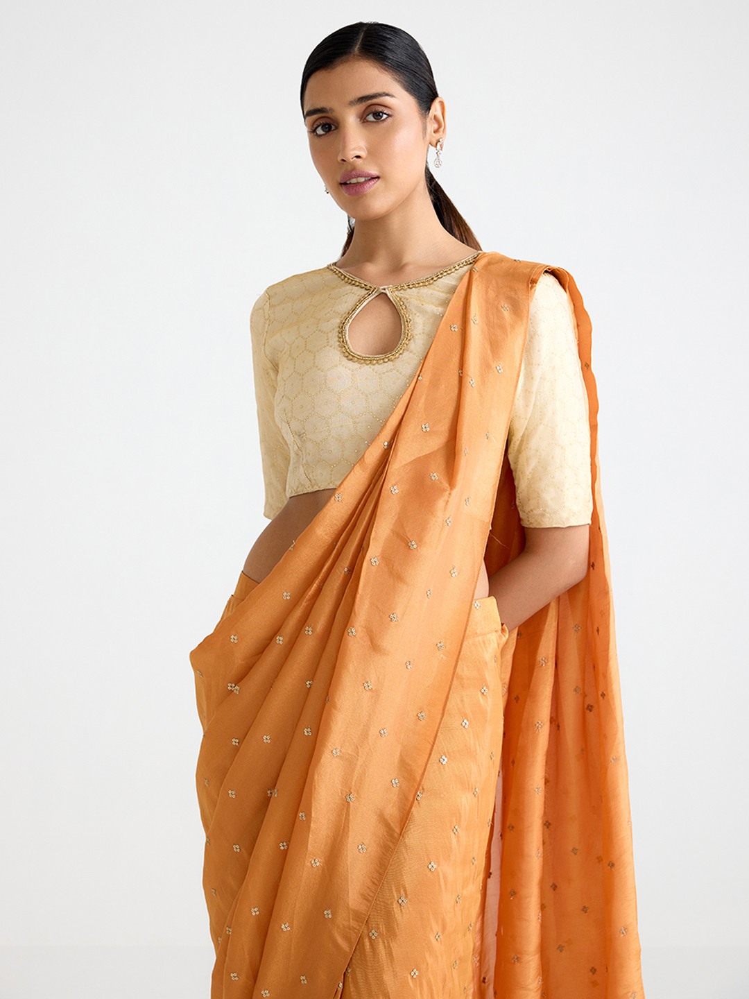 Gold Embroidered Top