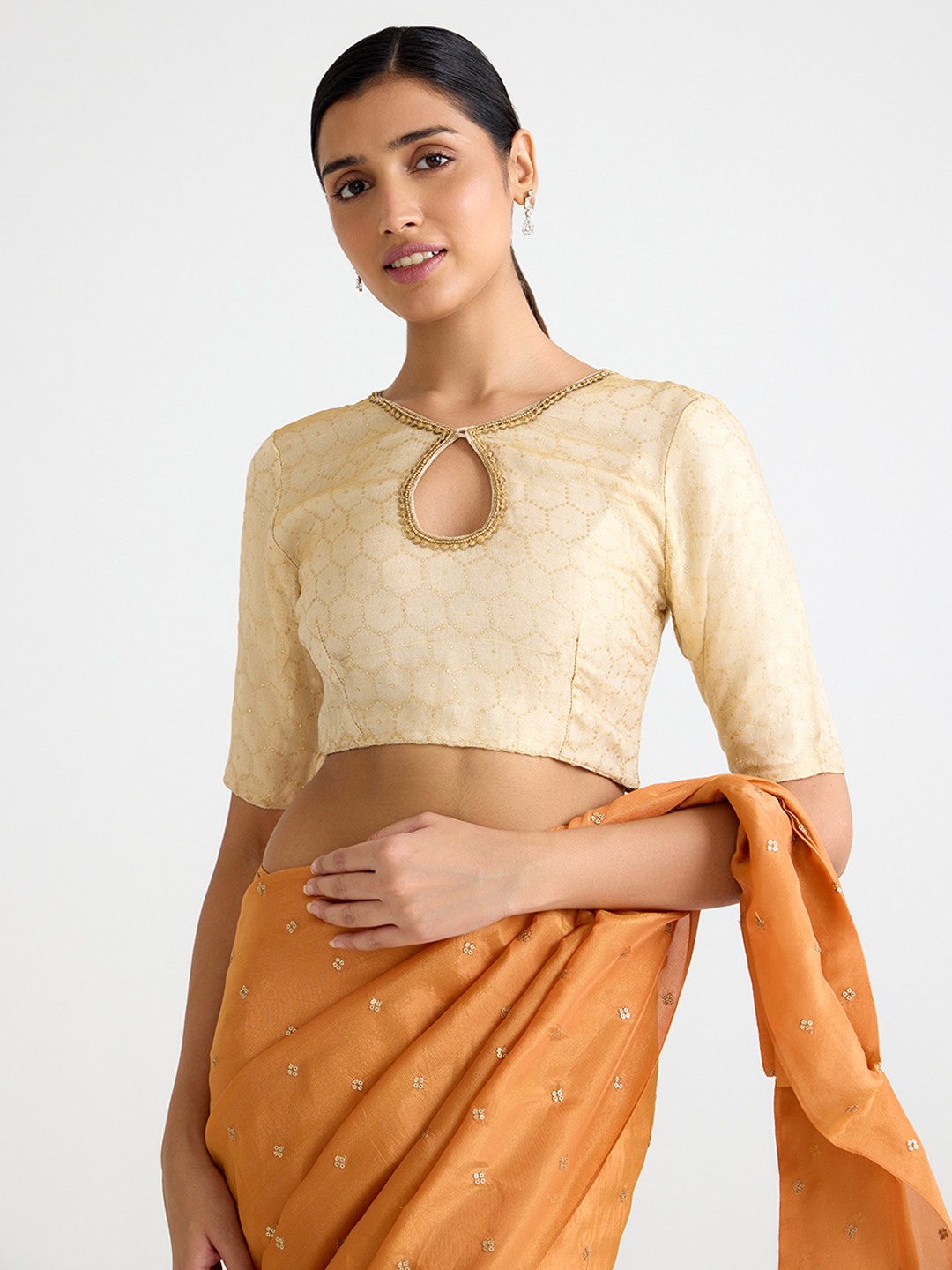 Gold Embroidered Top