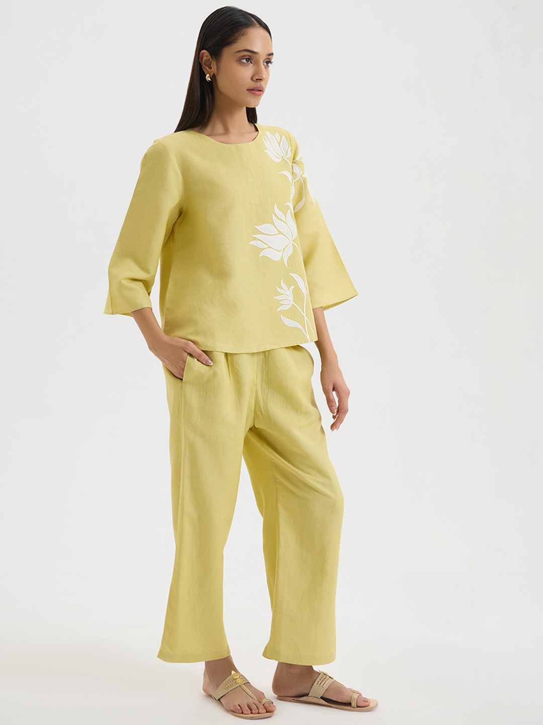 Lime Green Short Kurta