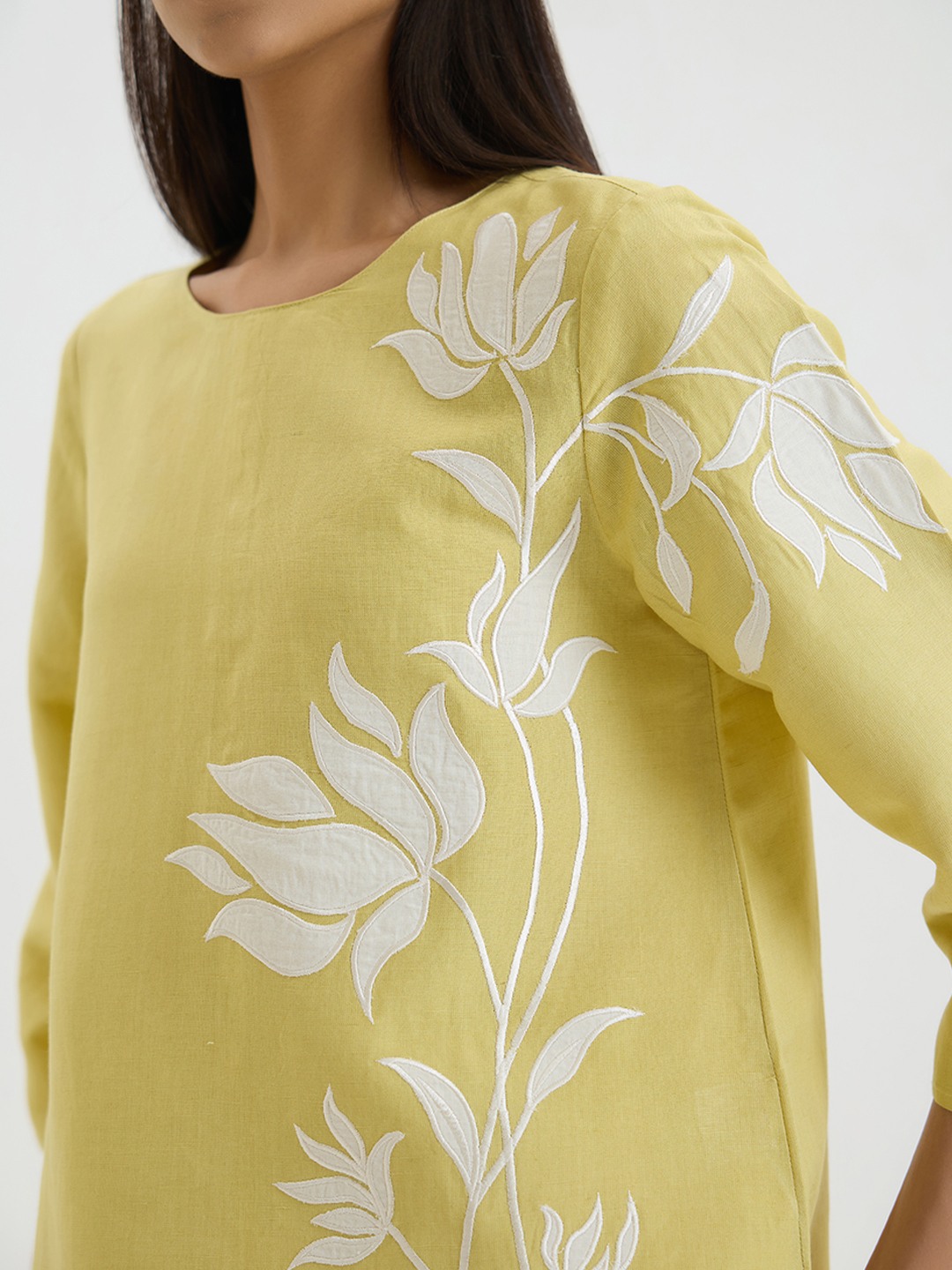 Lime Green Short Kurta