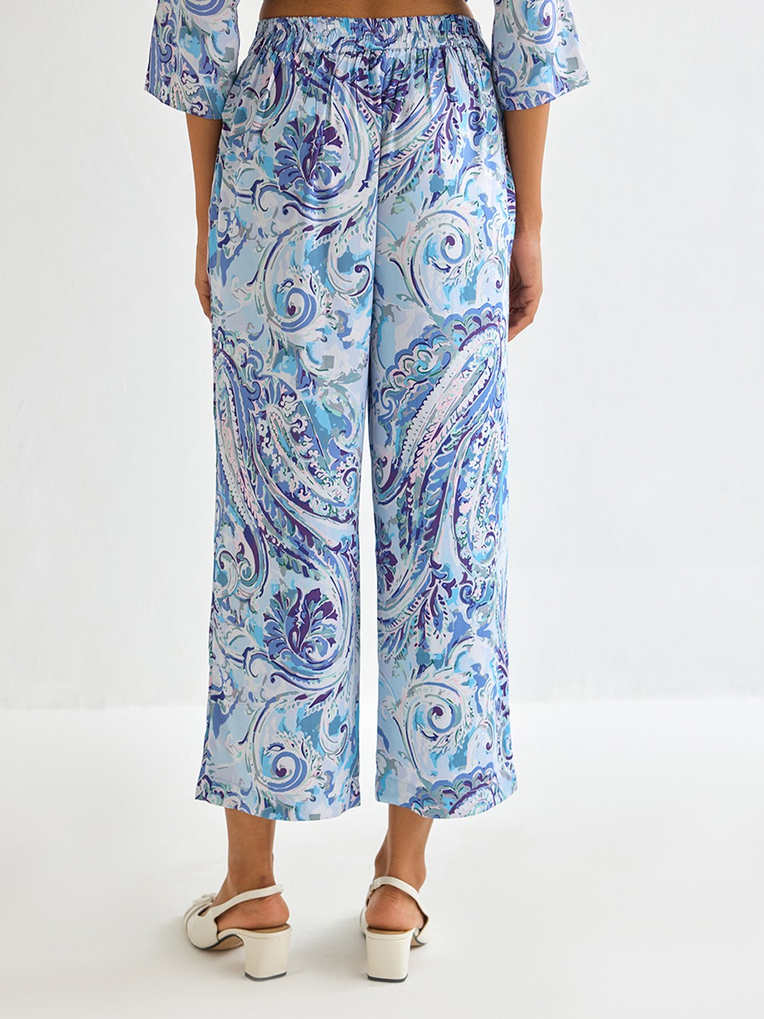 Modal Satin Paisley Printed trouser