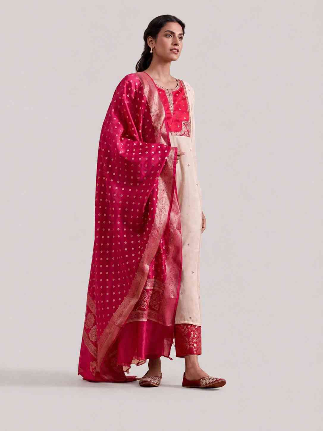 Inayat Brocade Red Drape