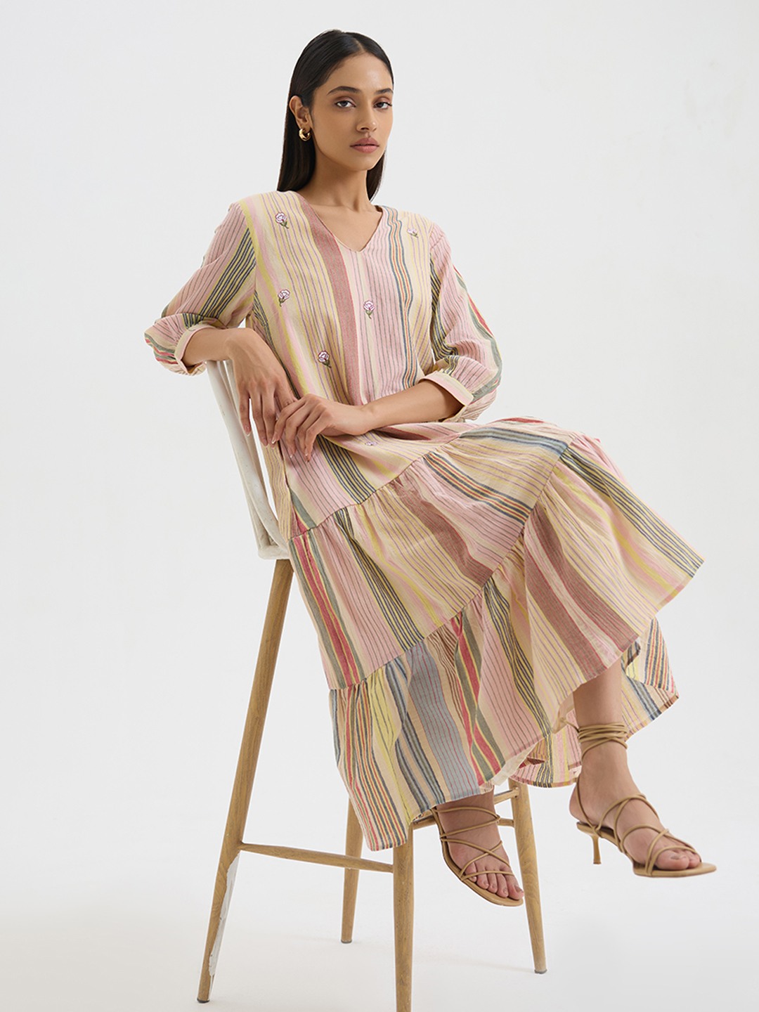 Striped Tiered Dress