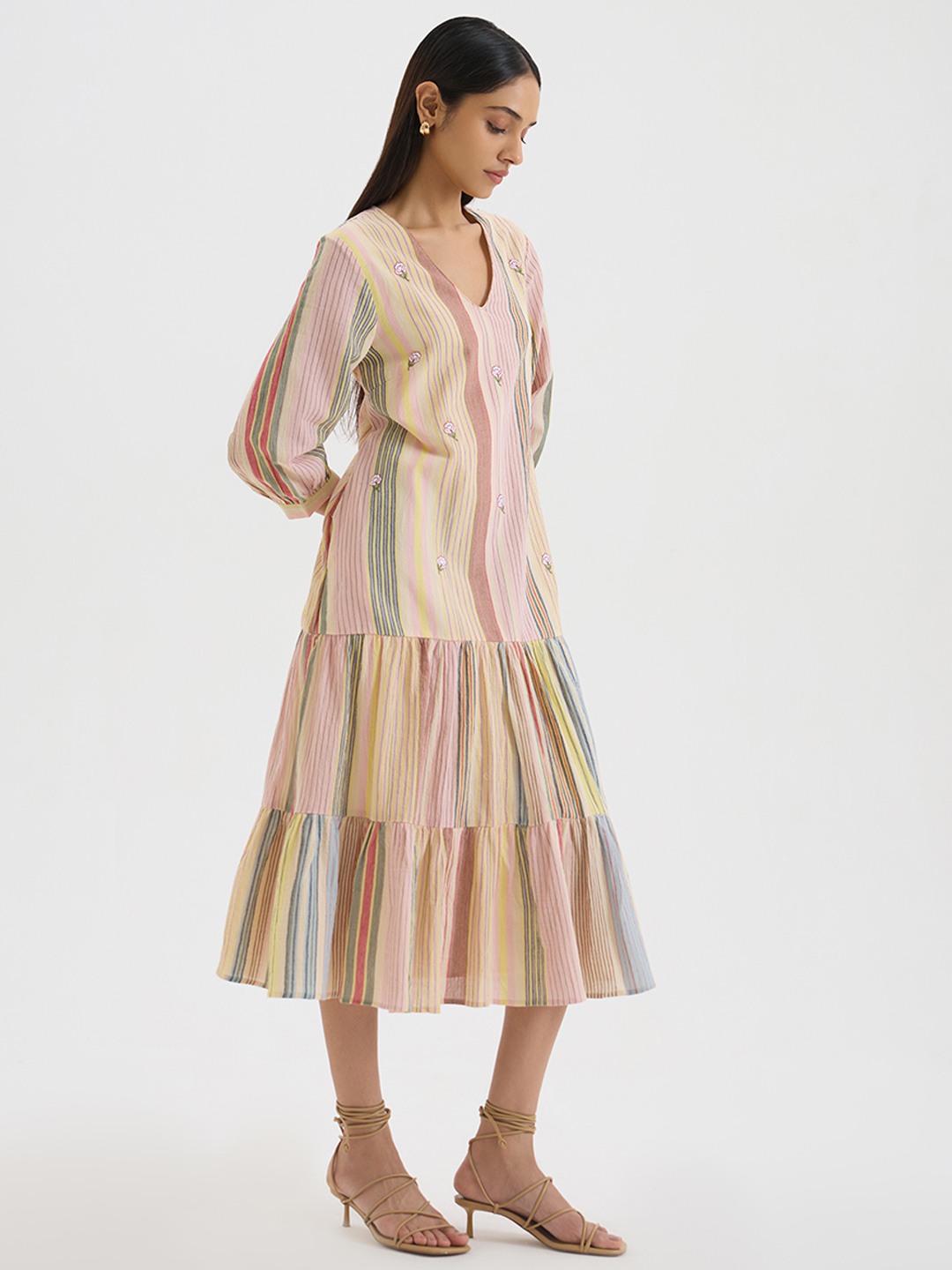 Striped Tiered Dress