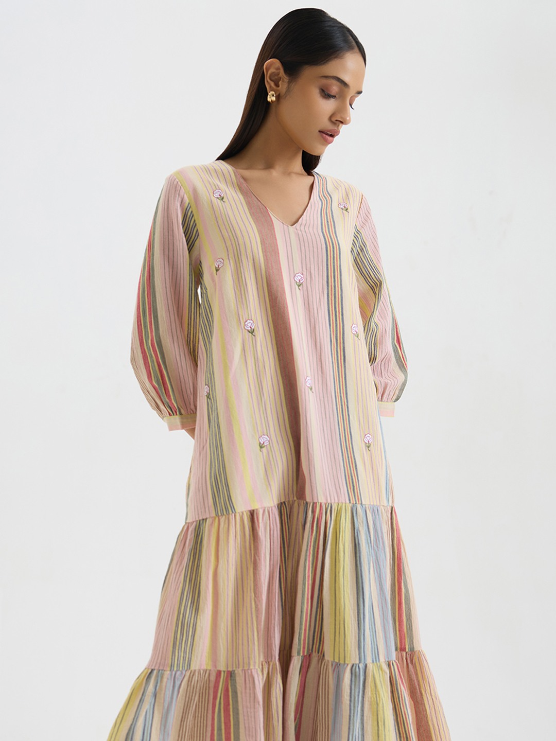 Striped Tiered Dress