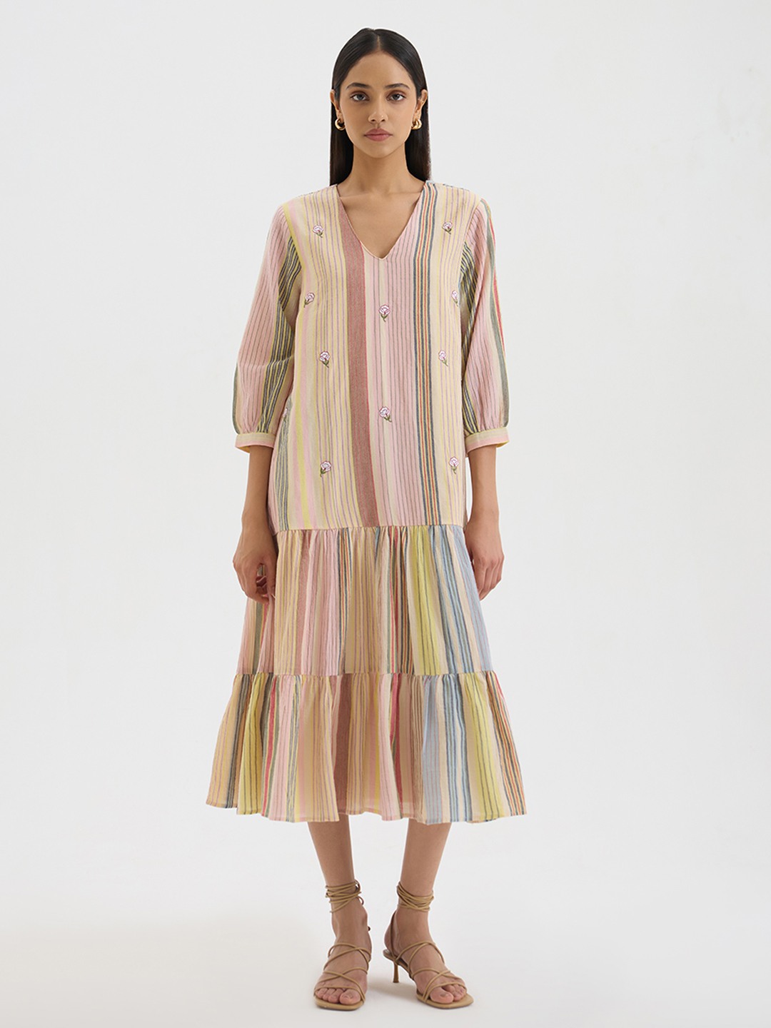 Striped Tiered Dress