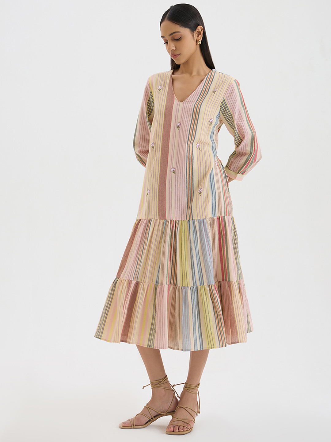 Striped Tiered Dress