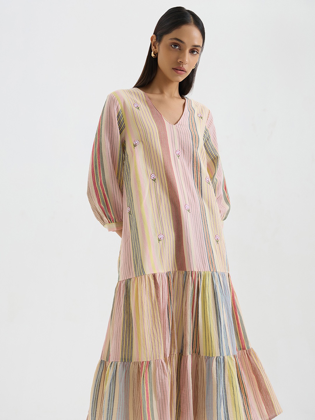 Striped Tiered Dress