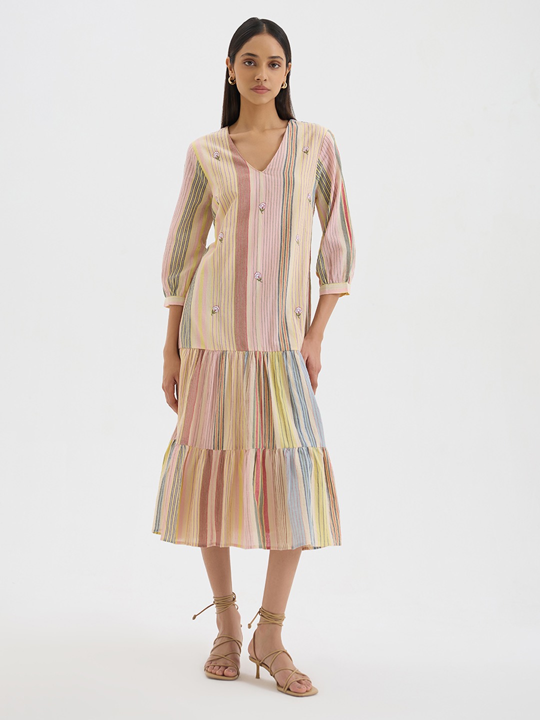 Striped Tiered Dress