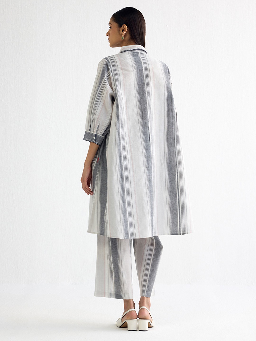 White Striped Kurta
