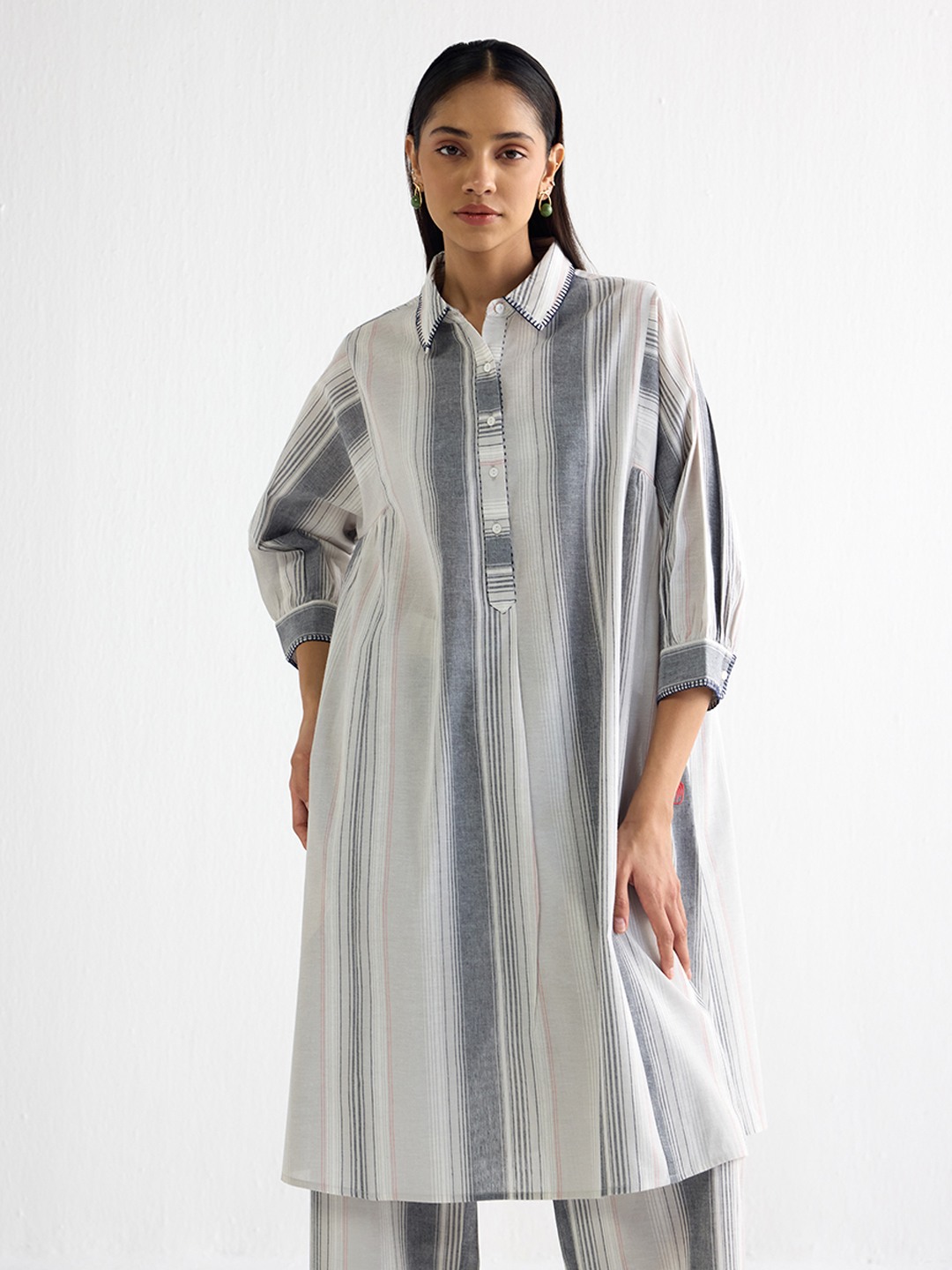 White Striped Kurta