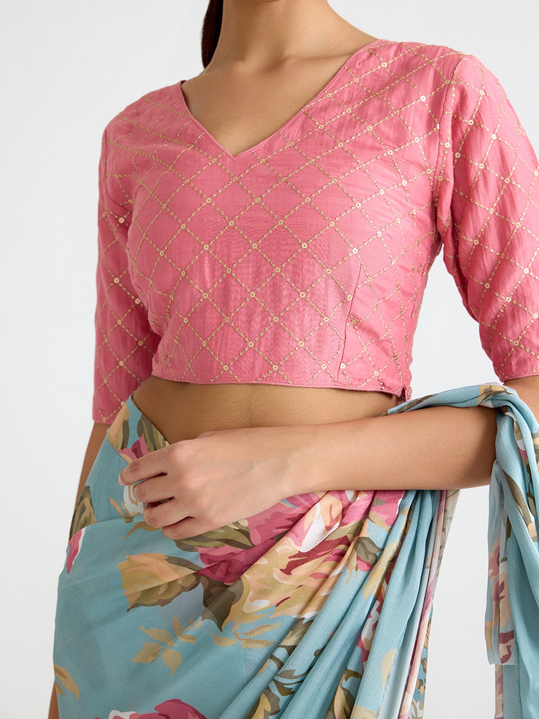 Pink Embroidered Top