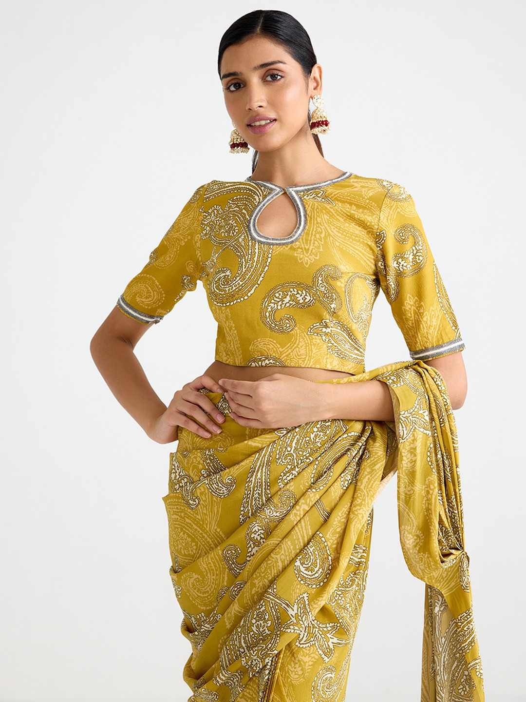 Yellow Embroidered Top