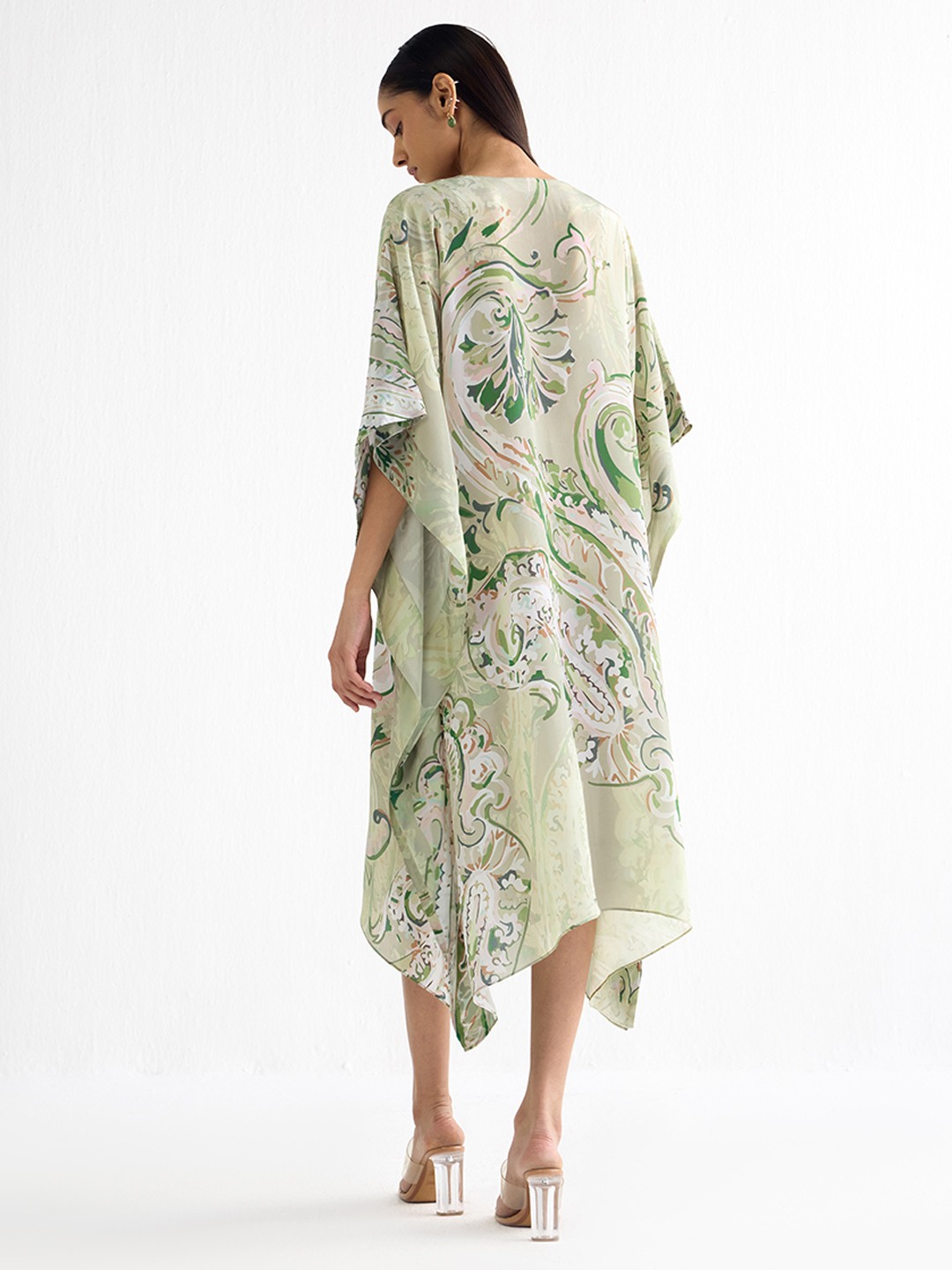 Printed V-neck Kaftan