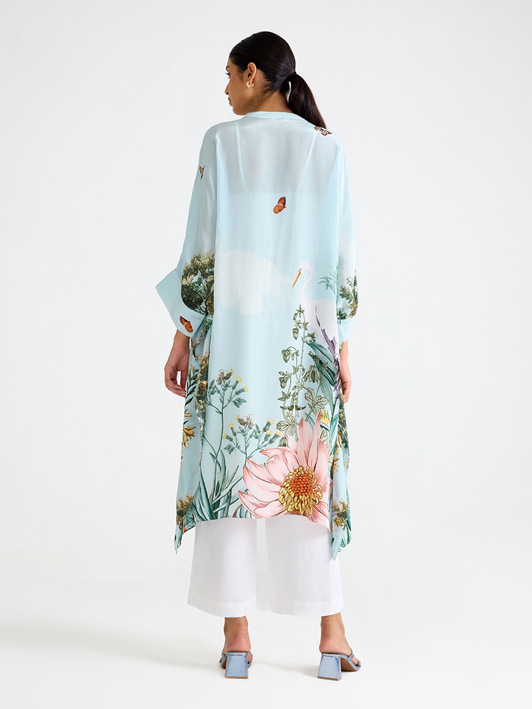 Blue Printed Kaftan