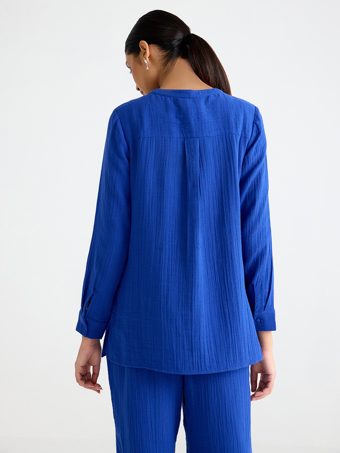 Blue Solid Top