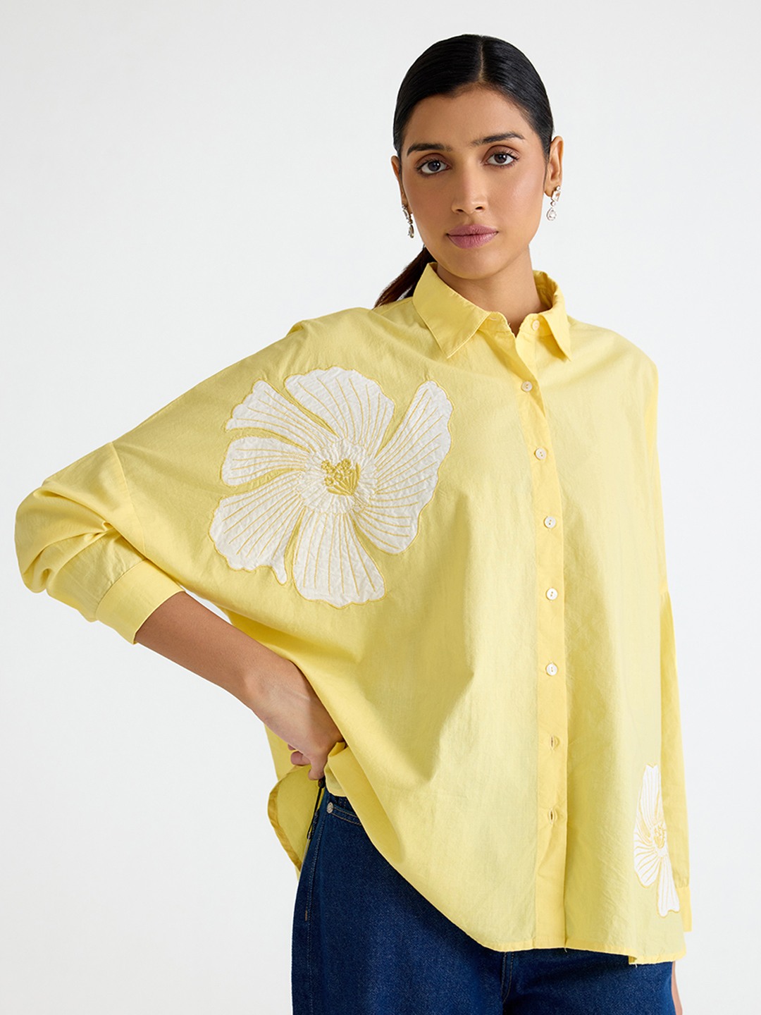 Yellow Applique Shirt