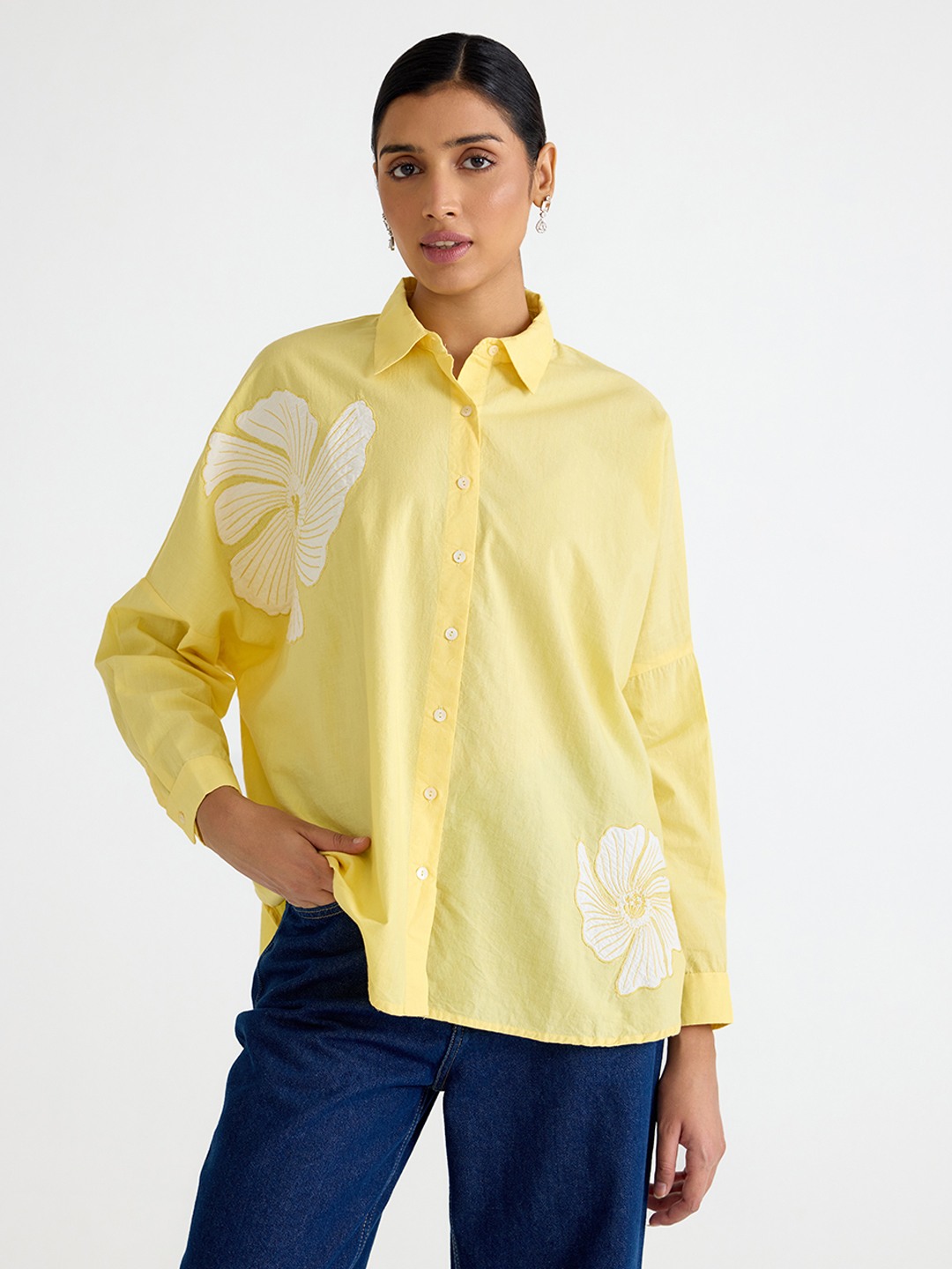 Yellow Applique Shirt