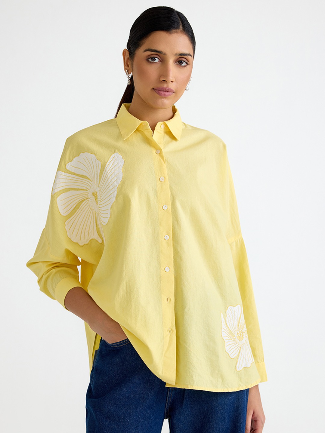 Yellow Applique Shirt
