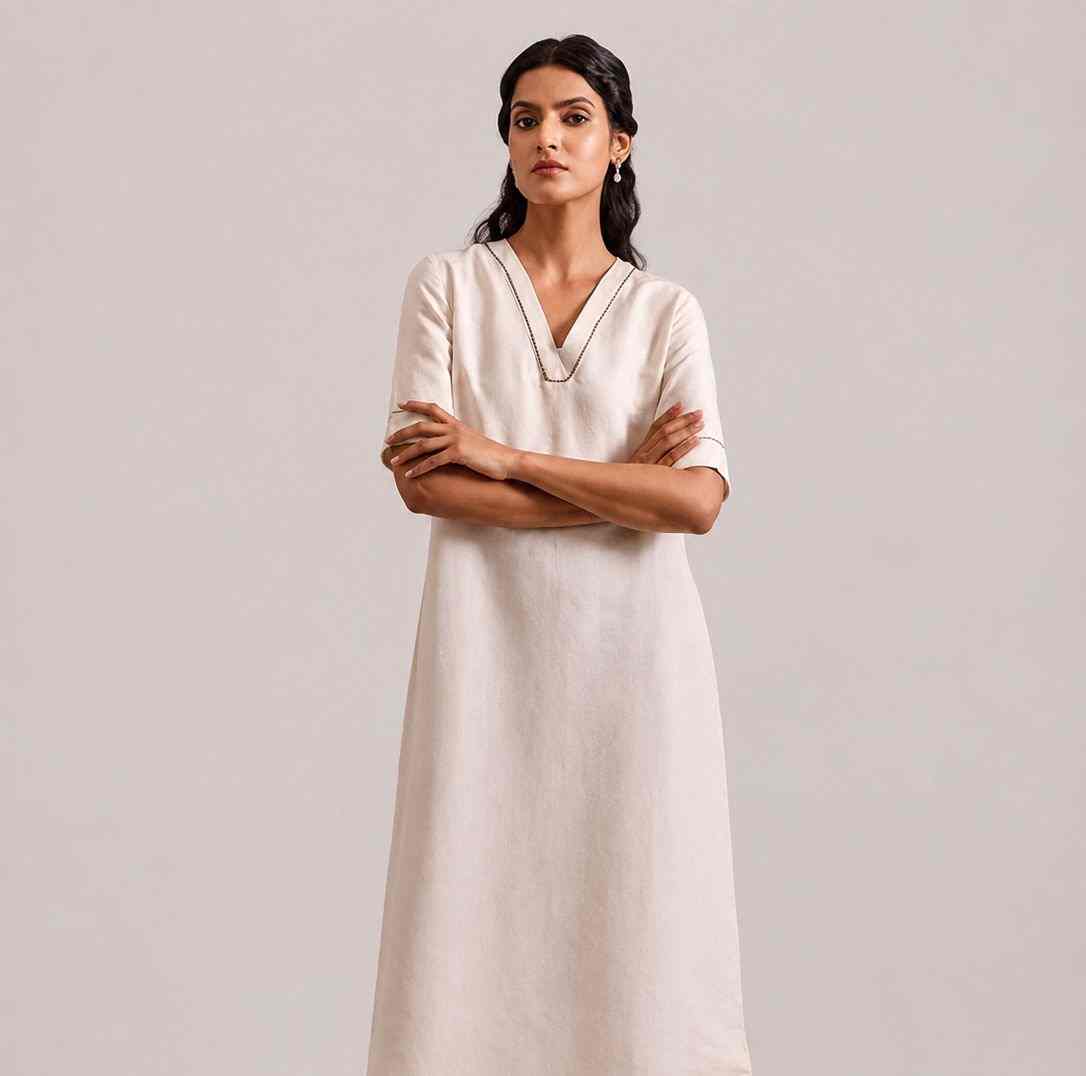 Mosaic Embroudered Kurta Dress