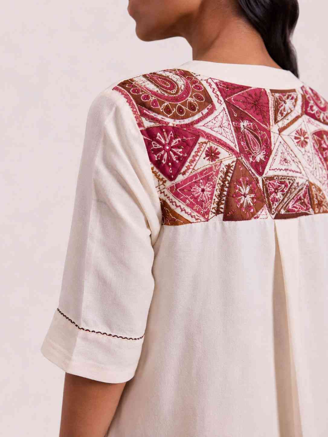 Mosaic Embroudered Kurta Dress