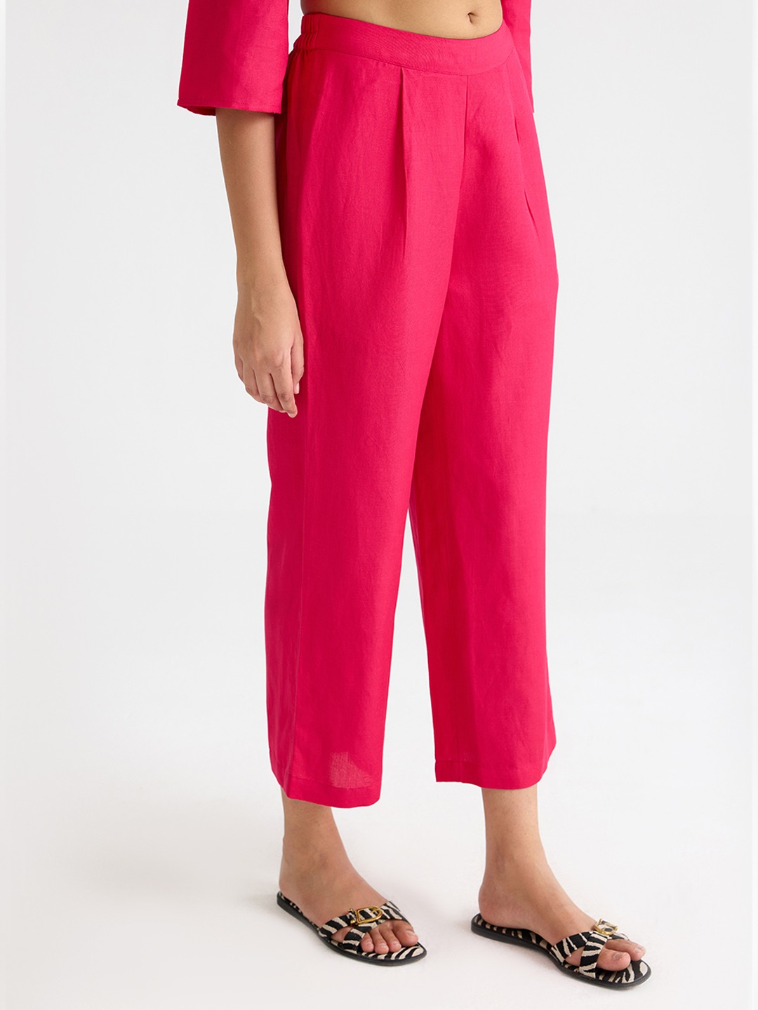 Pink Linen Trouser