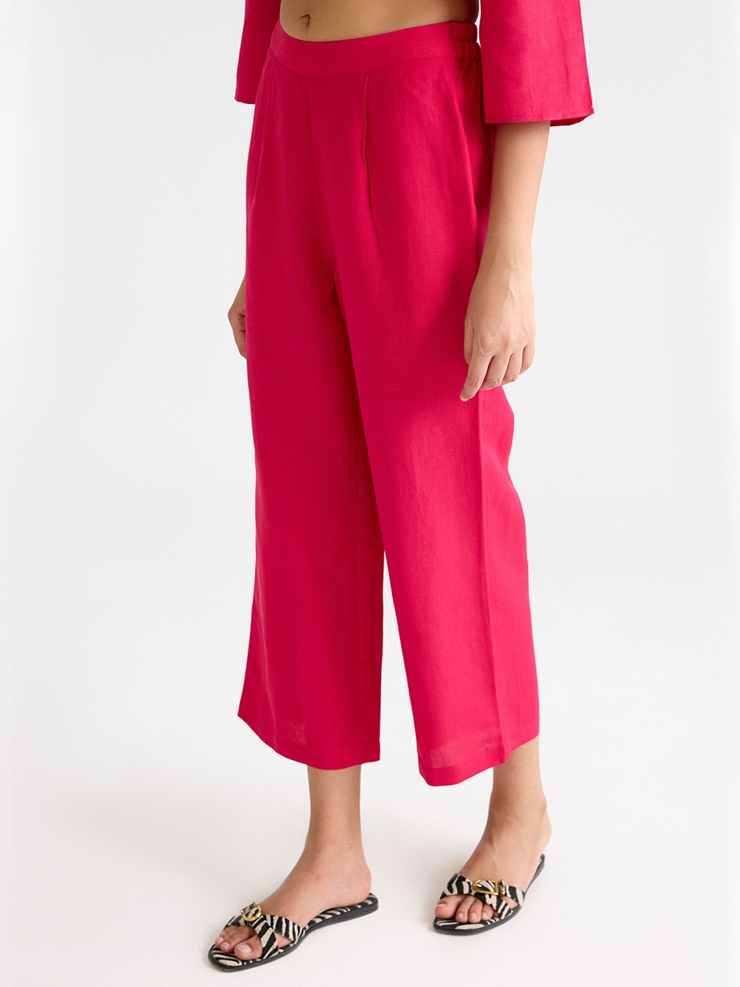 Pink Linen Trouser