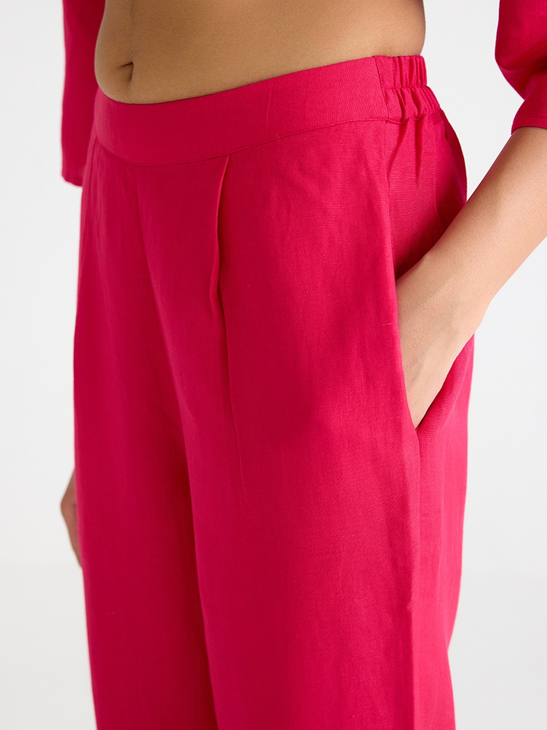 Pink Linen Trouser