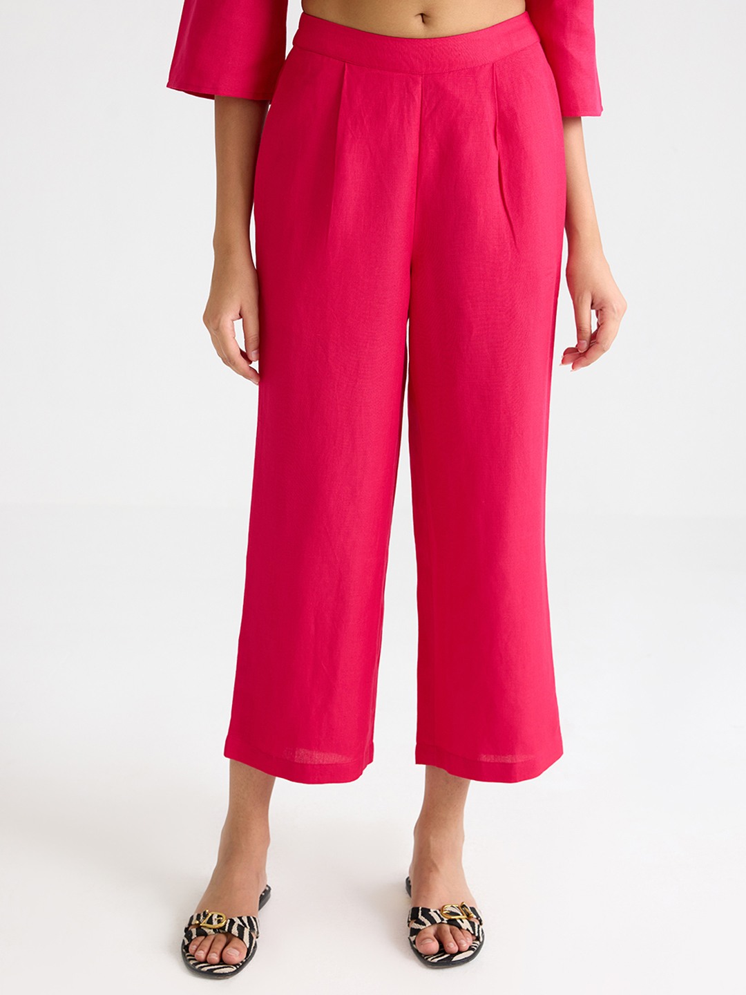 Pink Linen Trouser