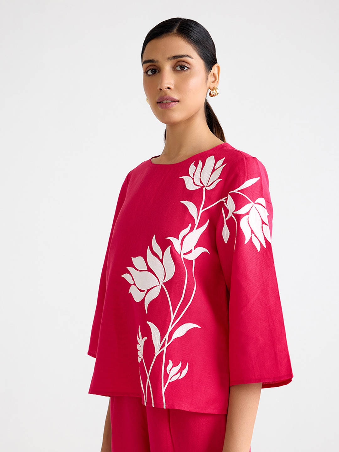 Pink Linen Top