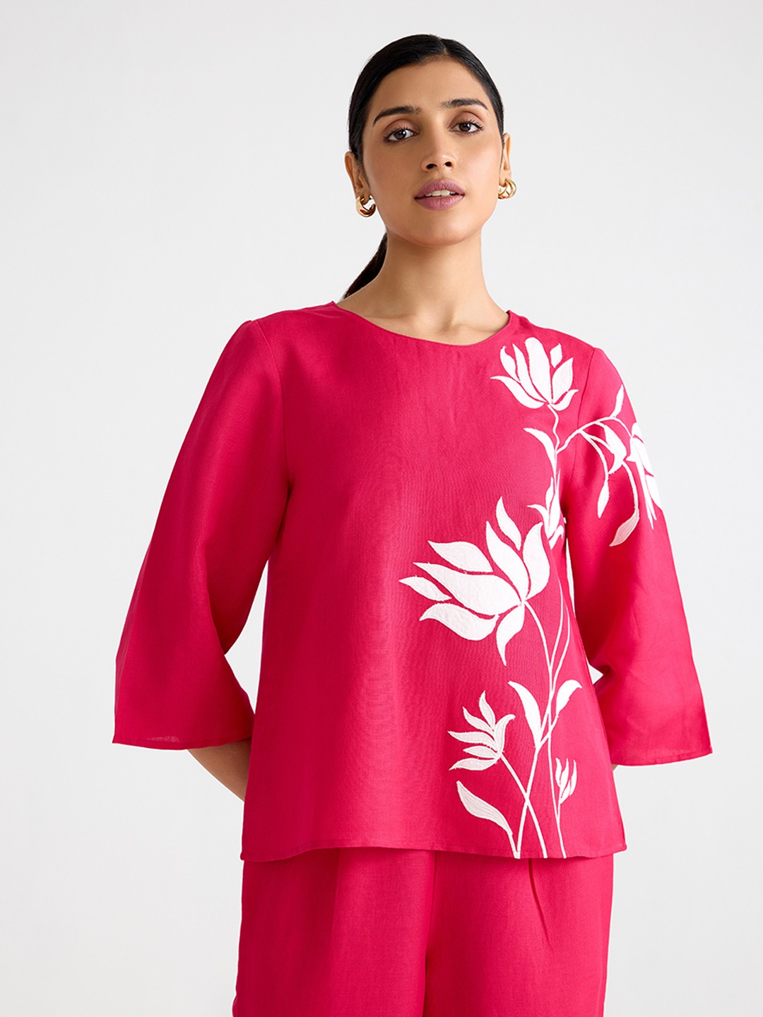 Pink Linen Top