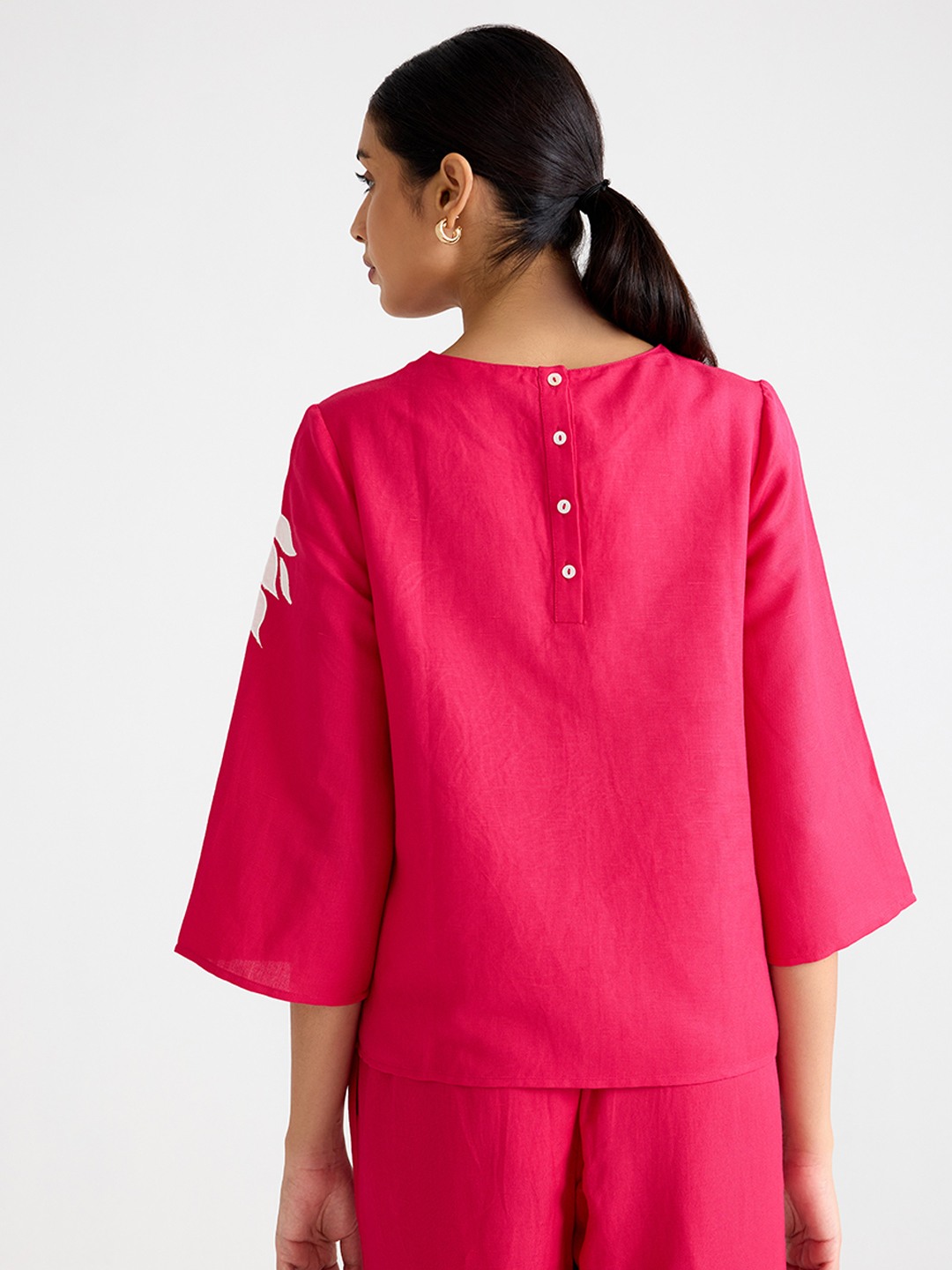 Pink Linen Top