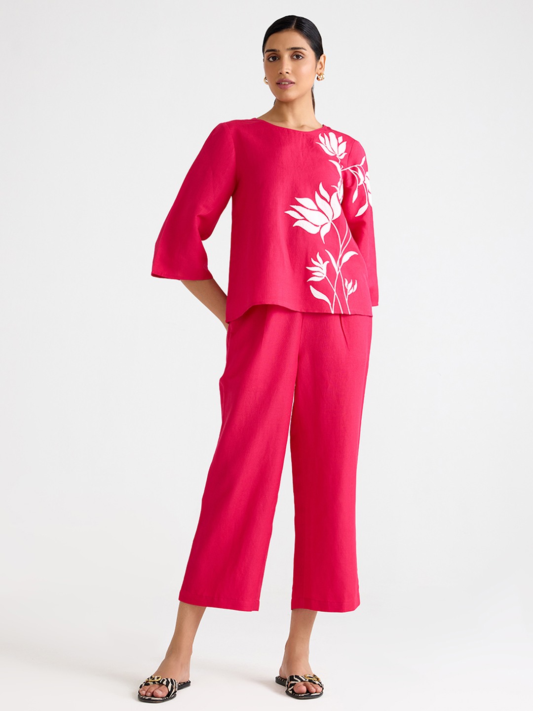 Pink Linen Top