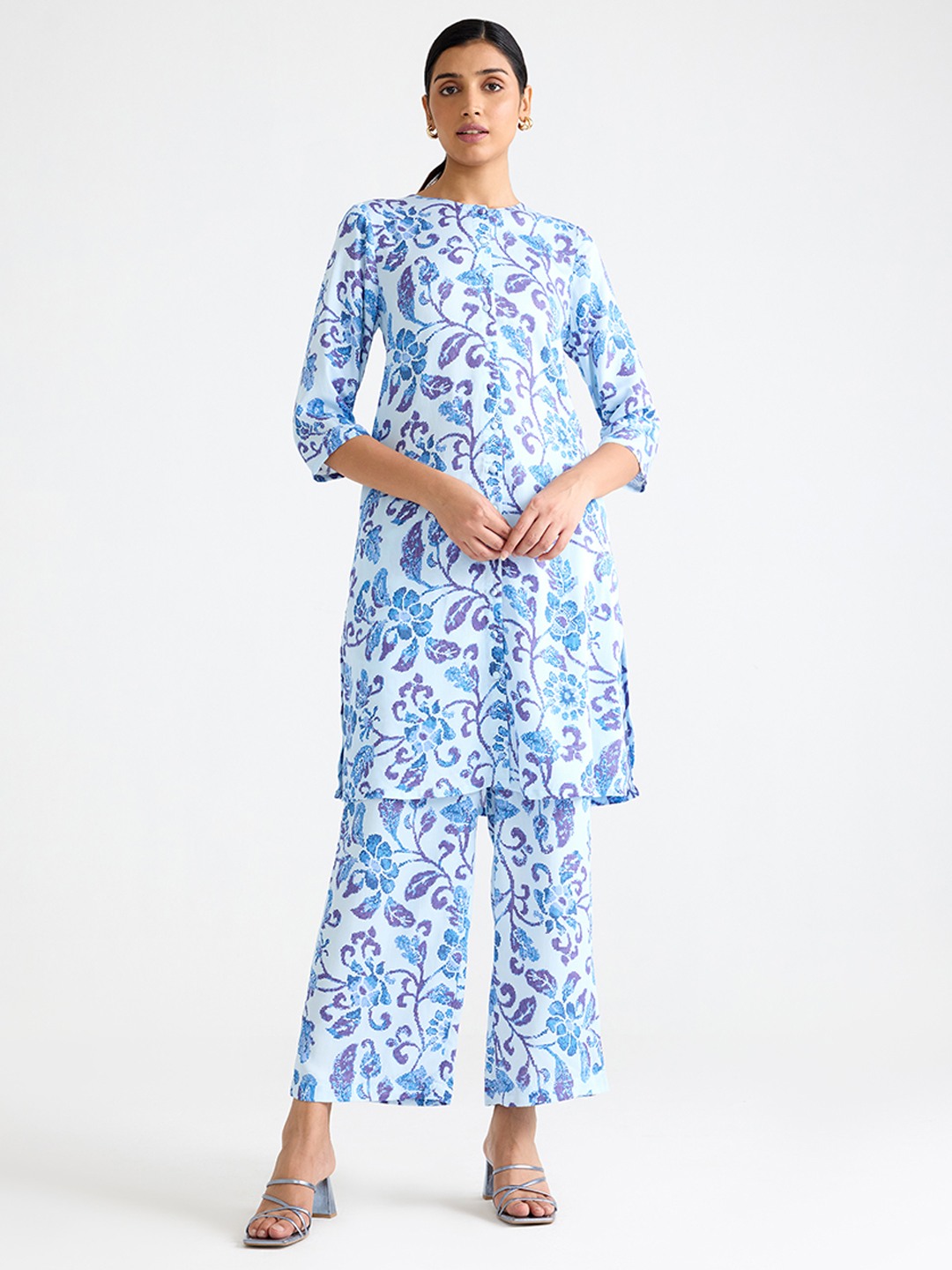 Printed Front Buttoned Kurta