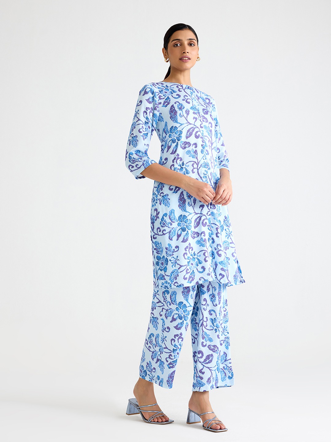 Printed Front Buttoned Kurta