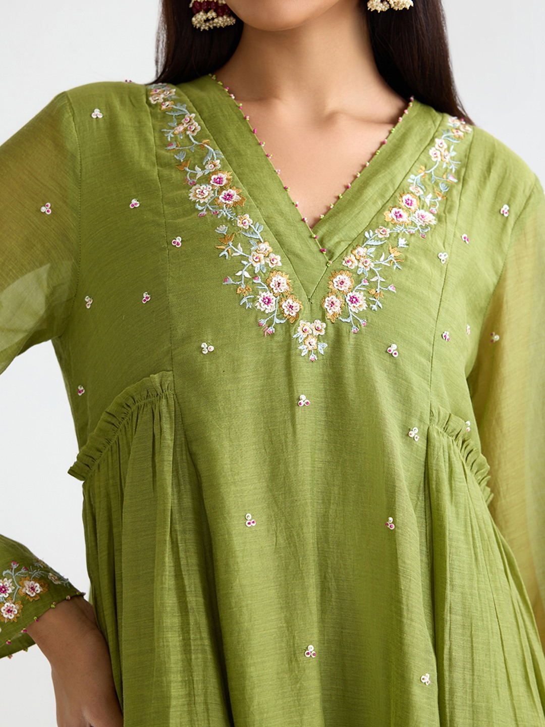 Gulabo Green Embroidered Kurta